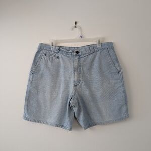 Men's Light Wash Denim High-Rise Shorts - Size 36